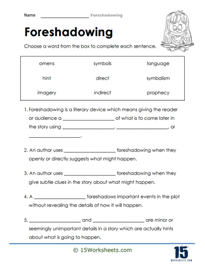 Foreshadowing Worksheets 15 Worksheets Worksheets Library
