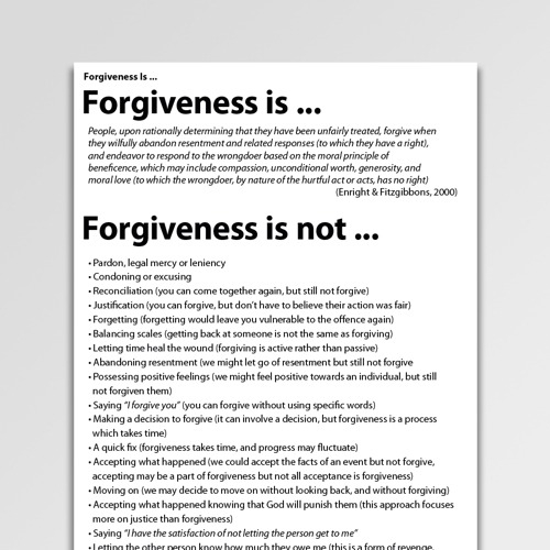 Forgiveness Worksheets Handouts Free Worksheets Samples
