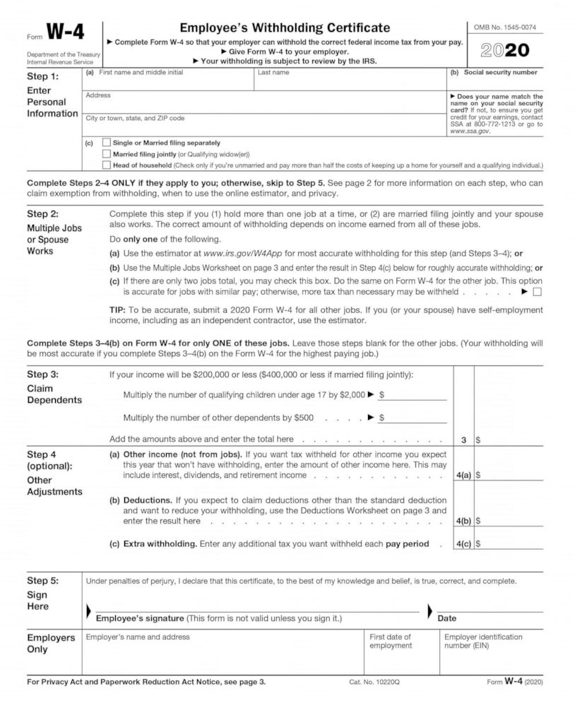 personal allowances worksheet