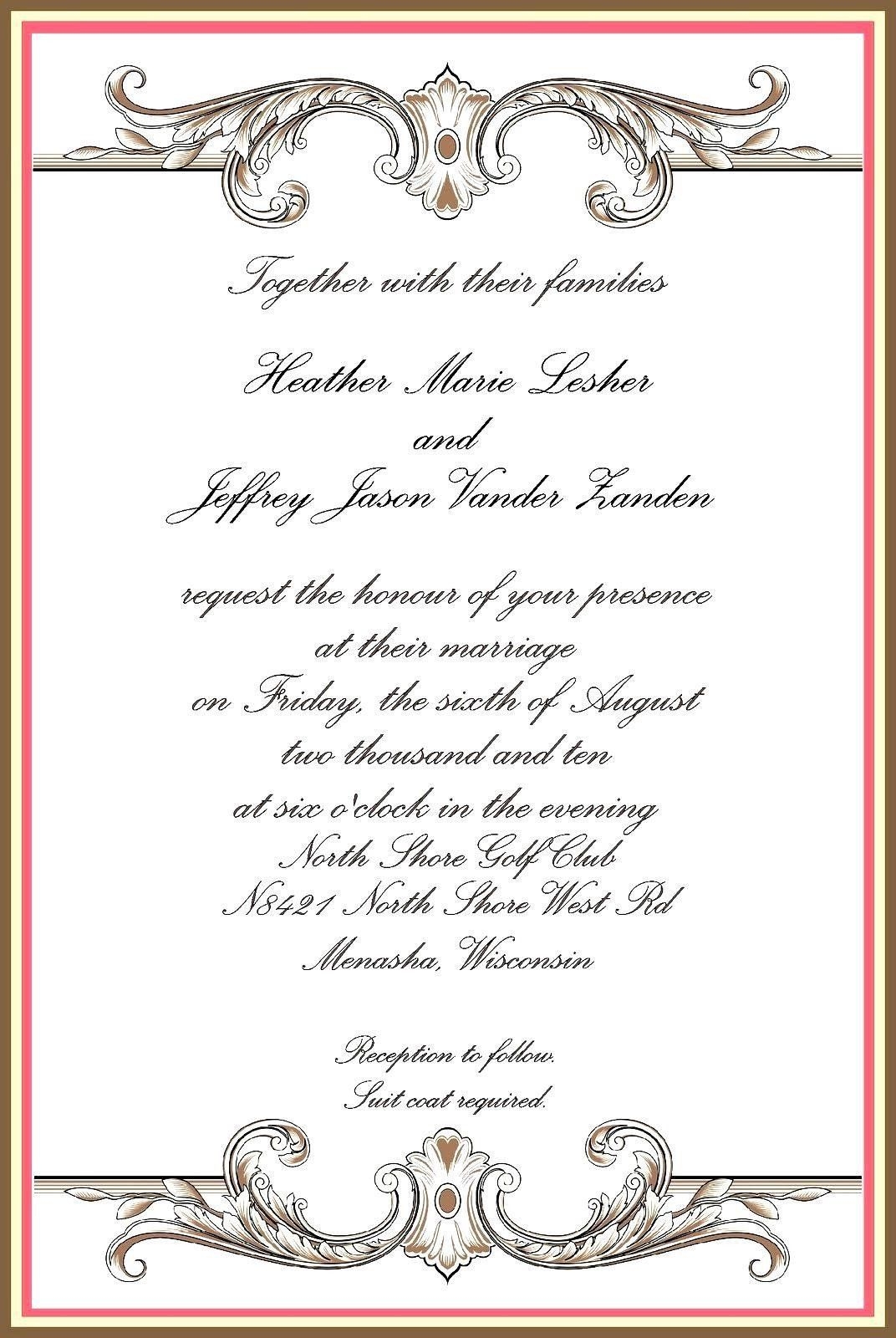 Formal Invite Template