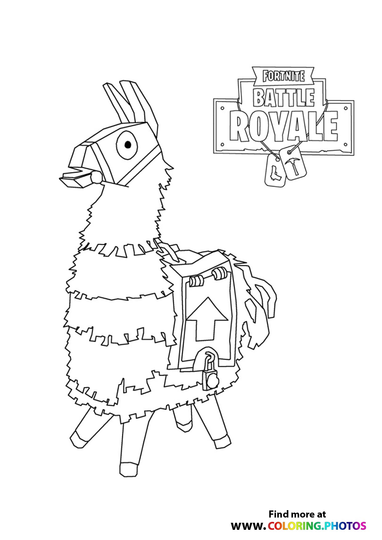 Fortnite Llama Coloring Pages For Kids