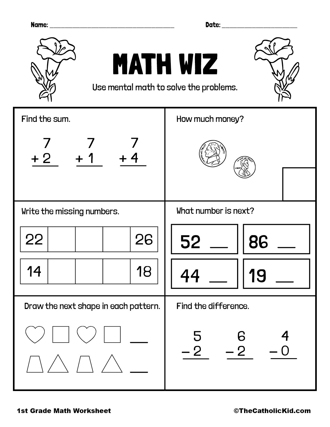 4th grade math review worksheets