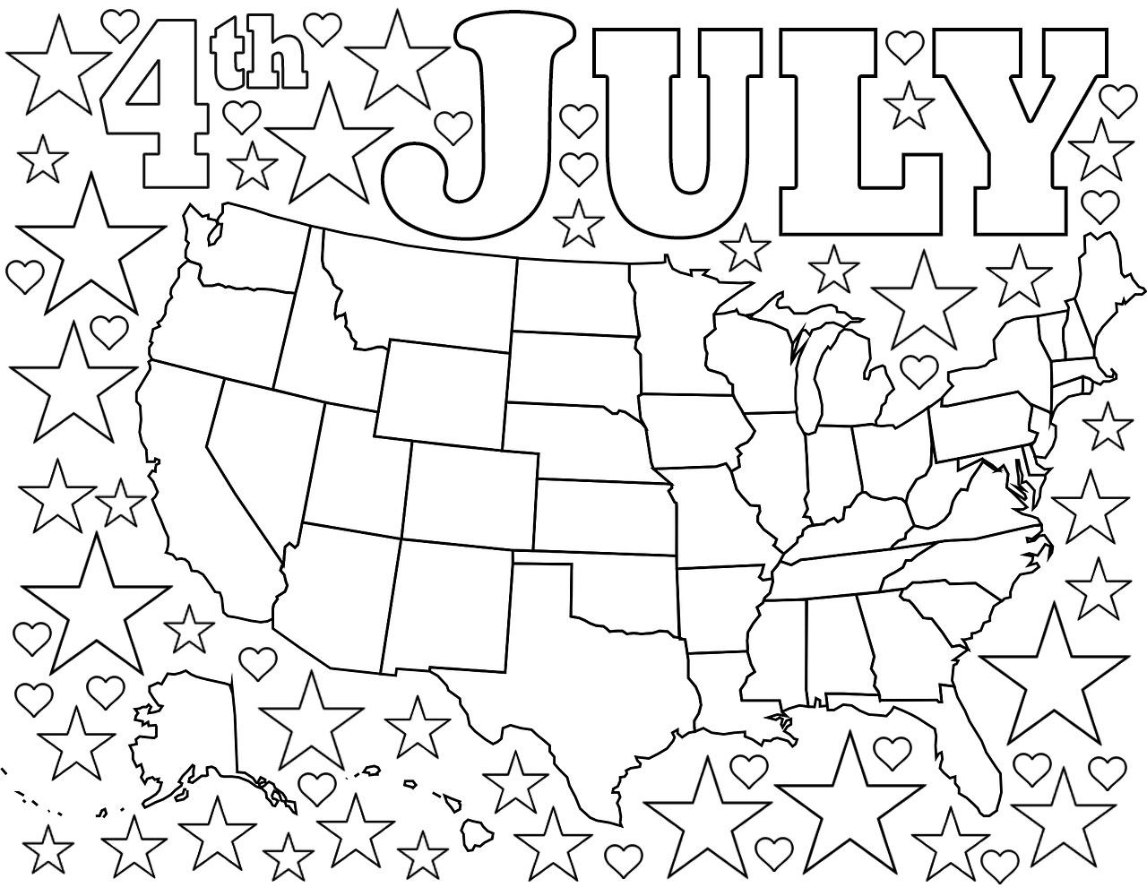 Fourth Of July Coloring Pages To Print