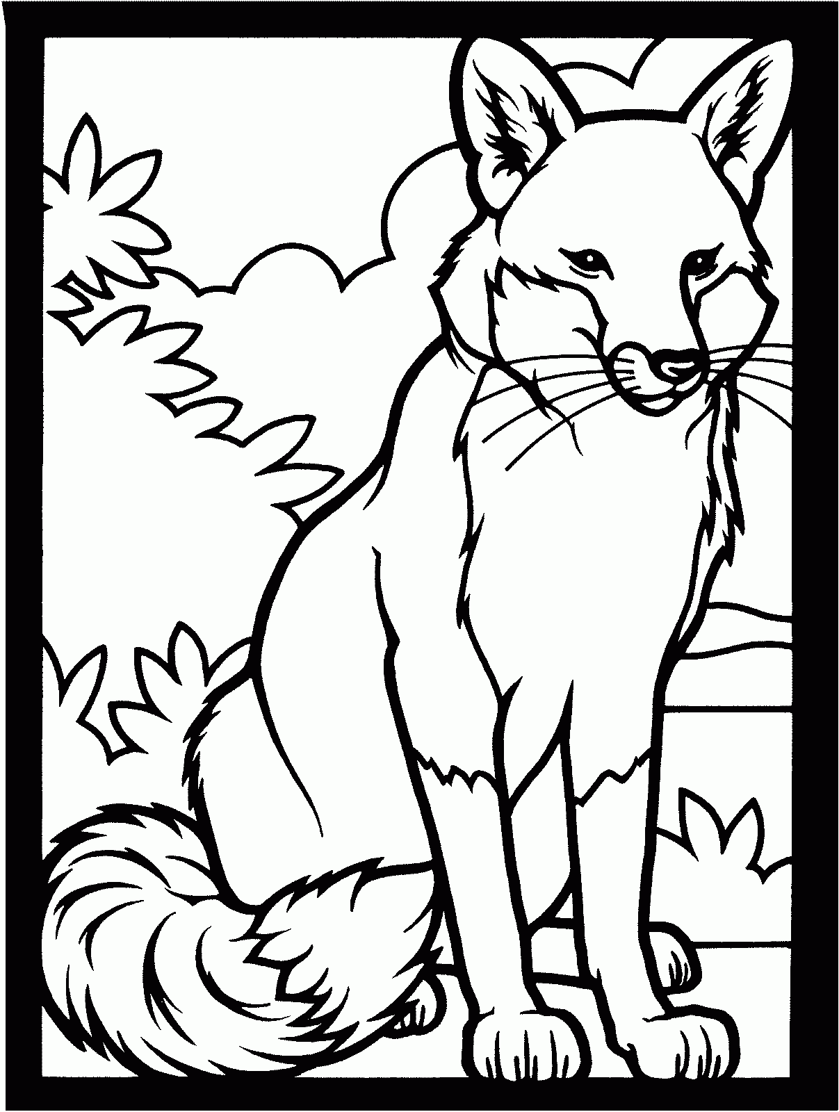 Fox 3 Coloring Page