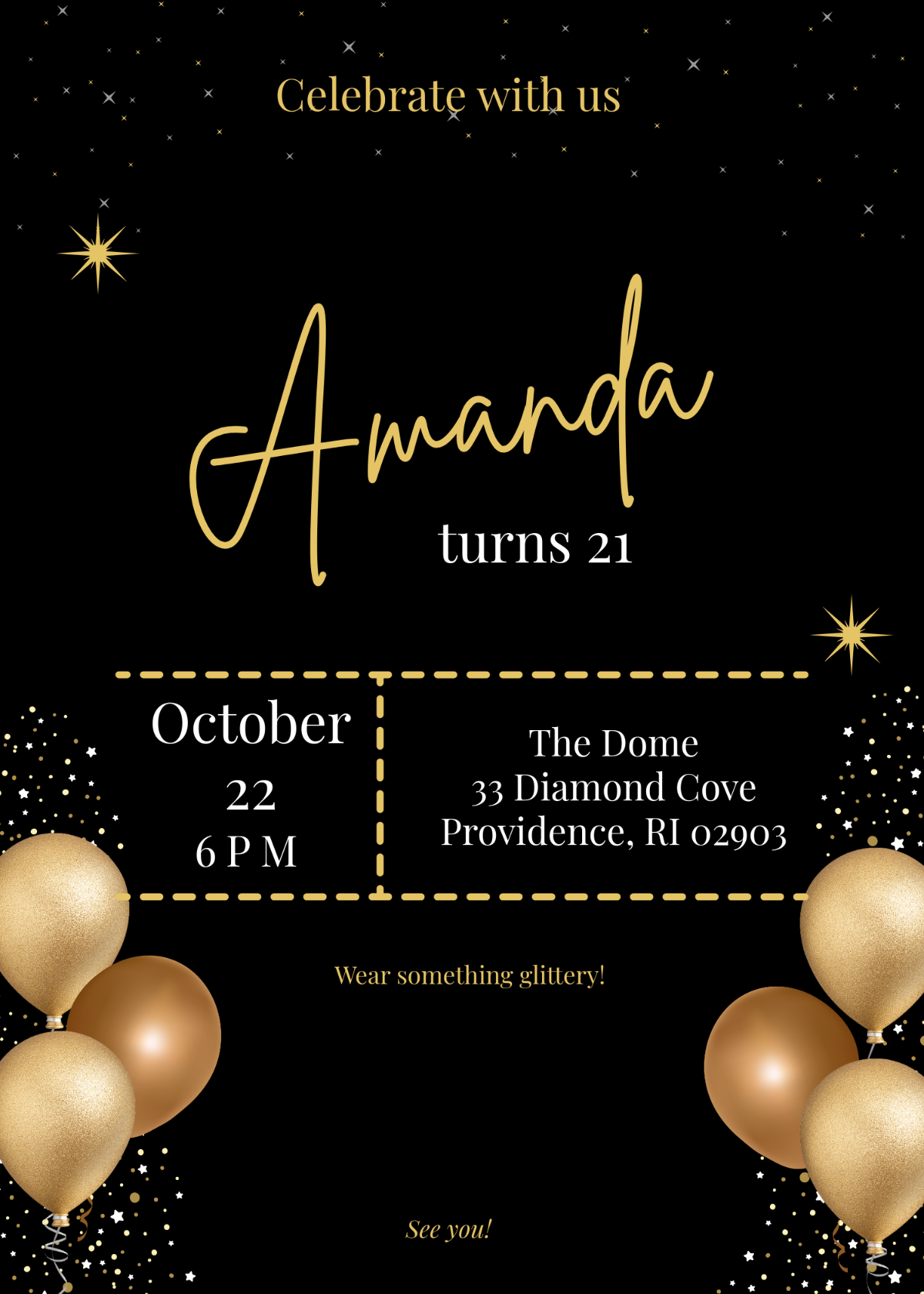 Free 21St Birthday Invitation Templates Editable And Printable