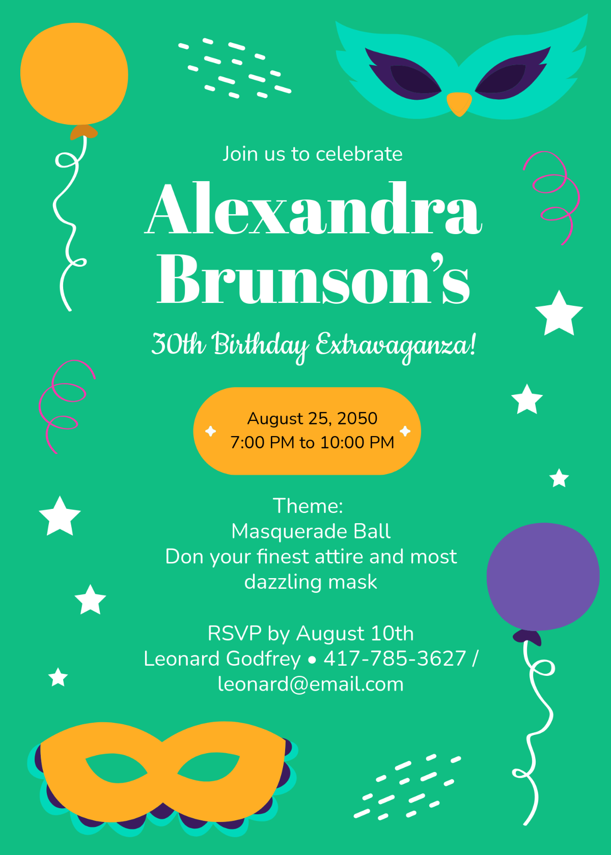 Free 30th Birthday Party Invitation Template To Edit Online