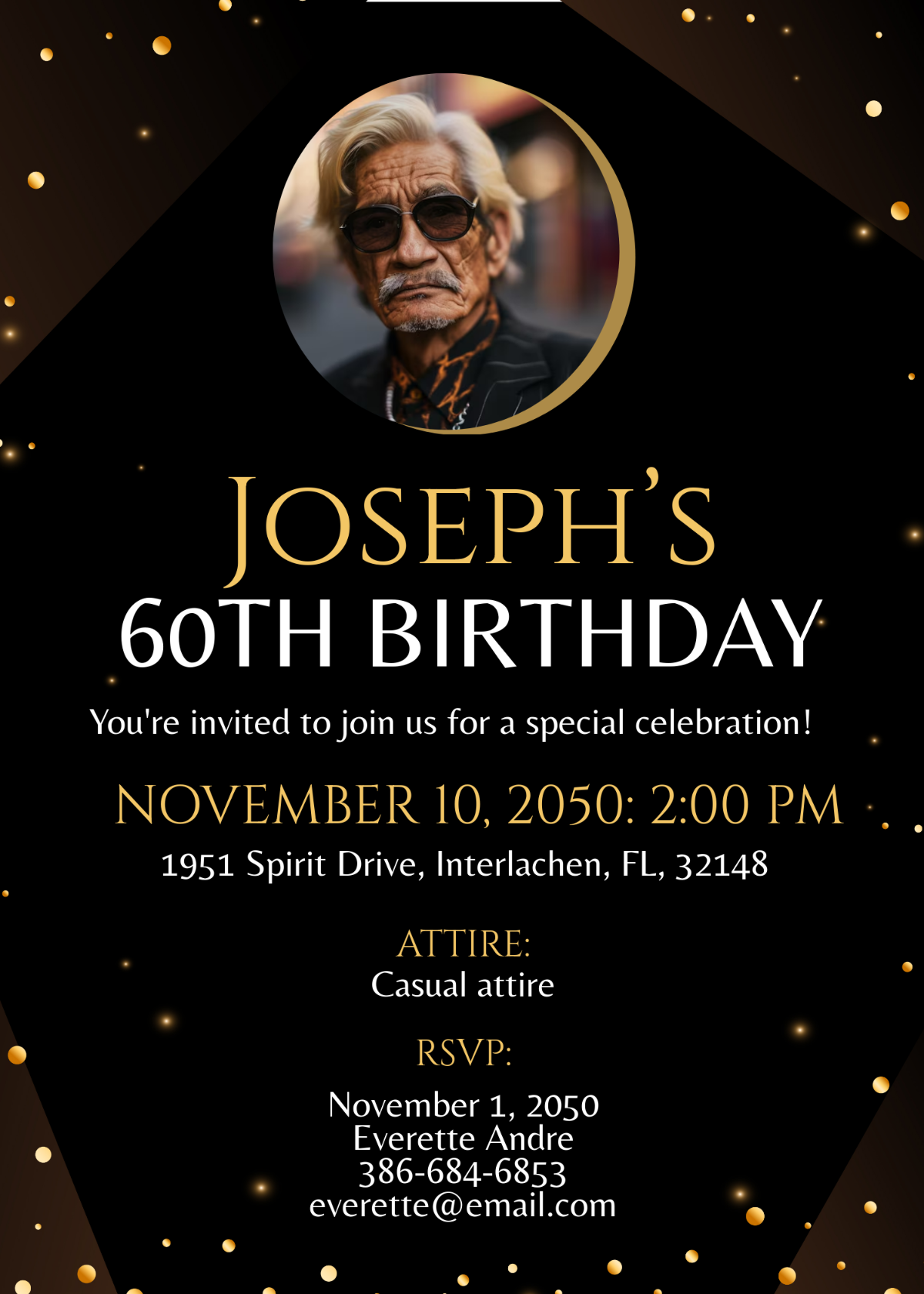 60th invitation template