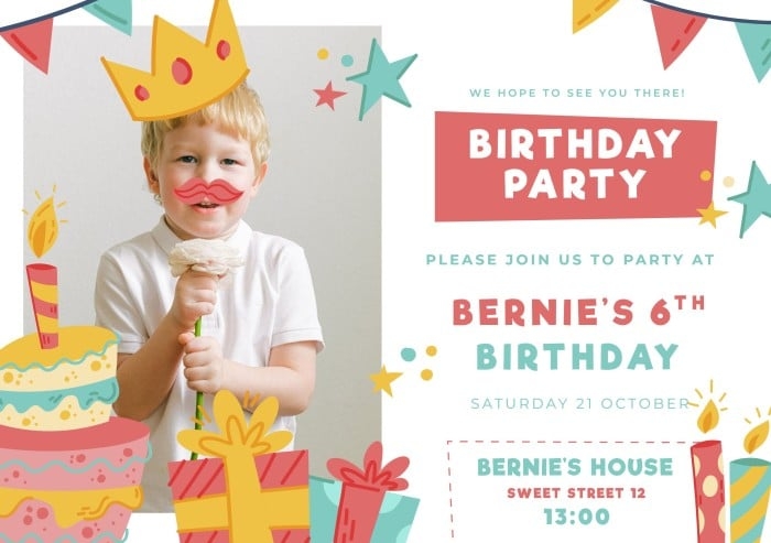 Free 6th Bithday Party Invitation To Download
