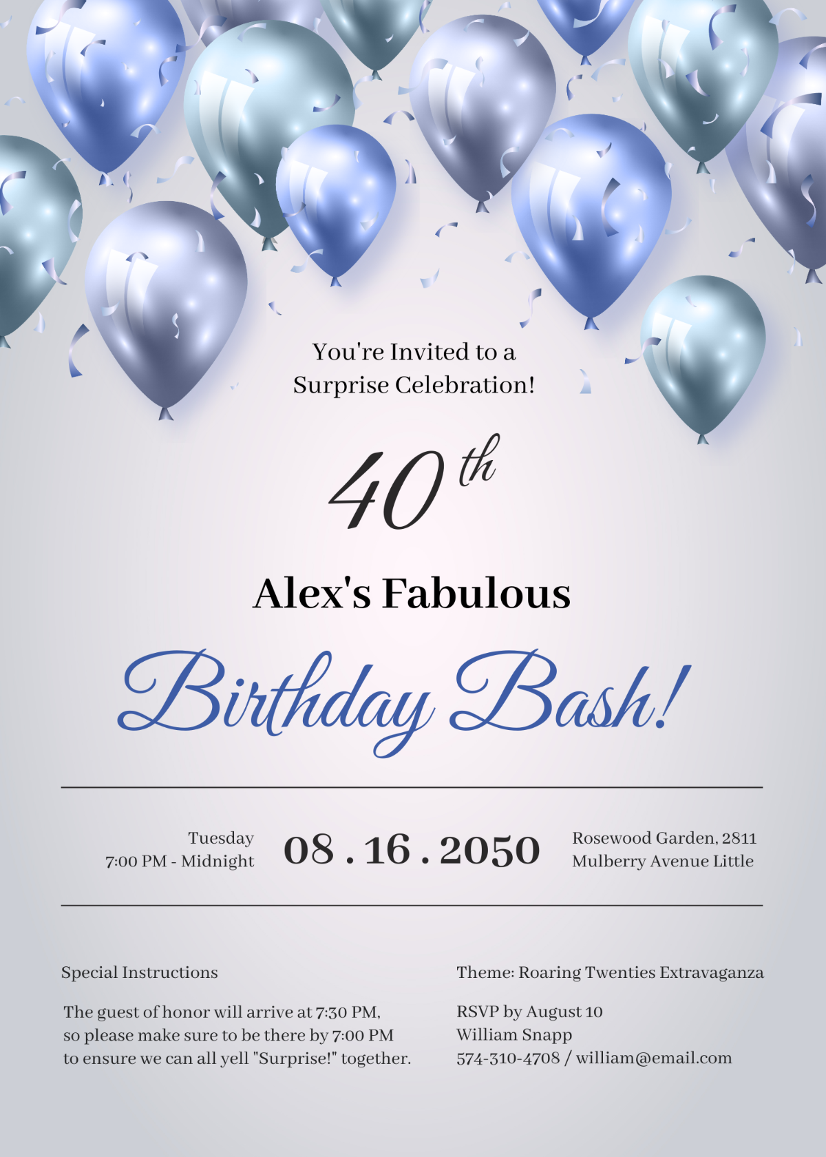 Free Adult Surprise Party Invitation Template To Edit Online