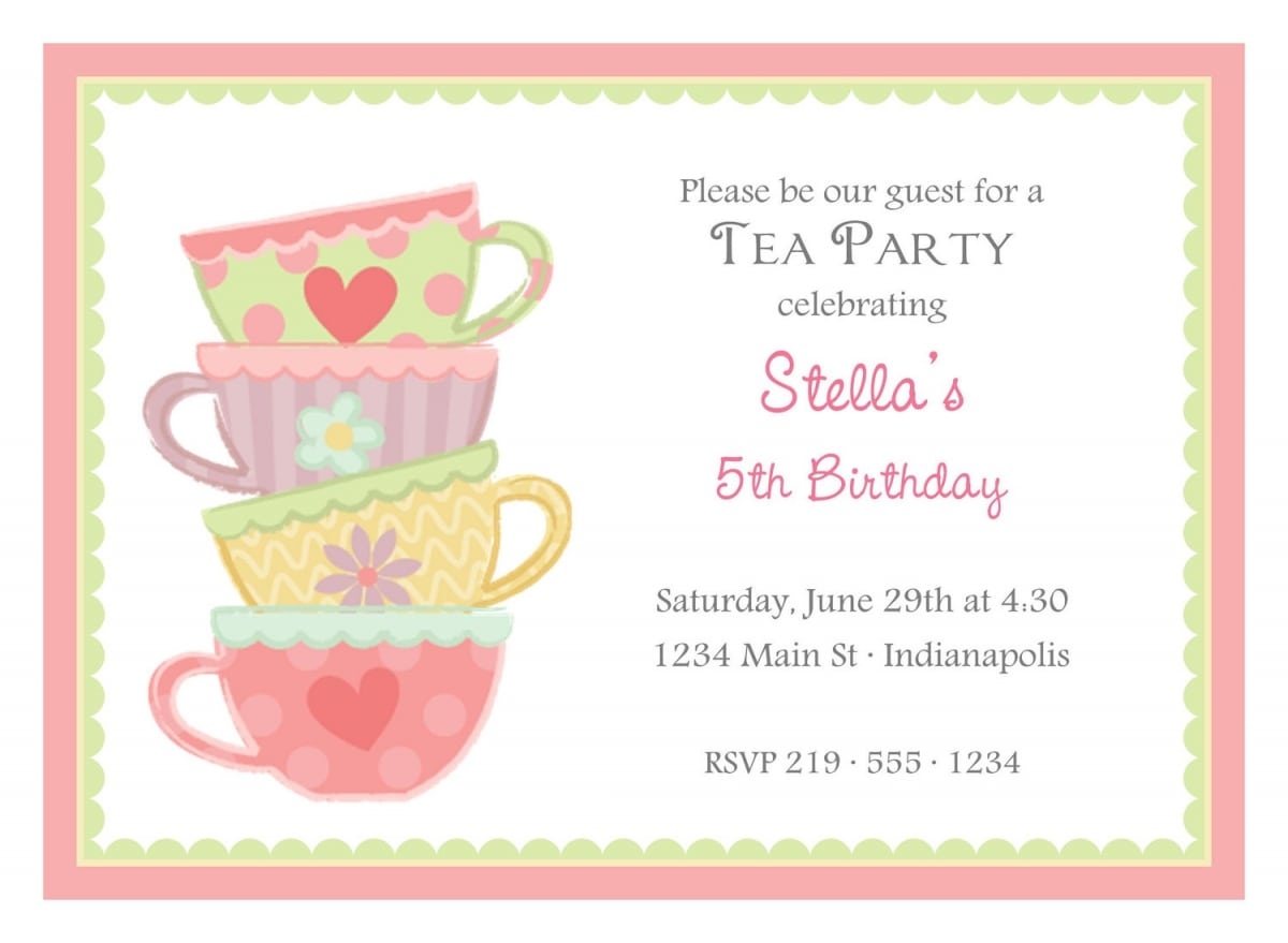 Free Afternoon Tea Invitation Template
