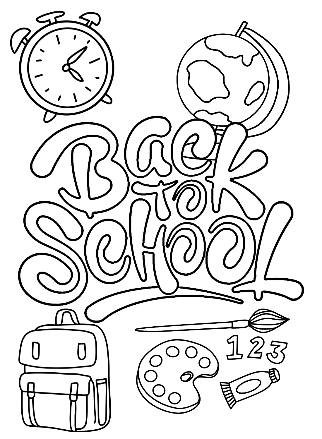 free printable welcome back to school coloring pages