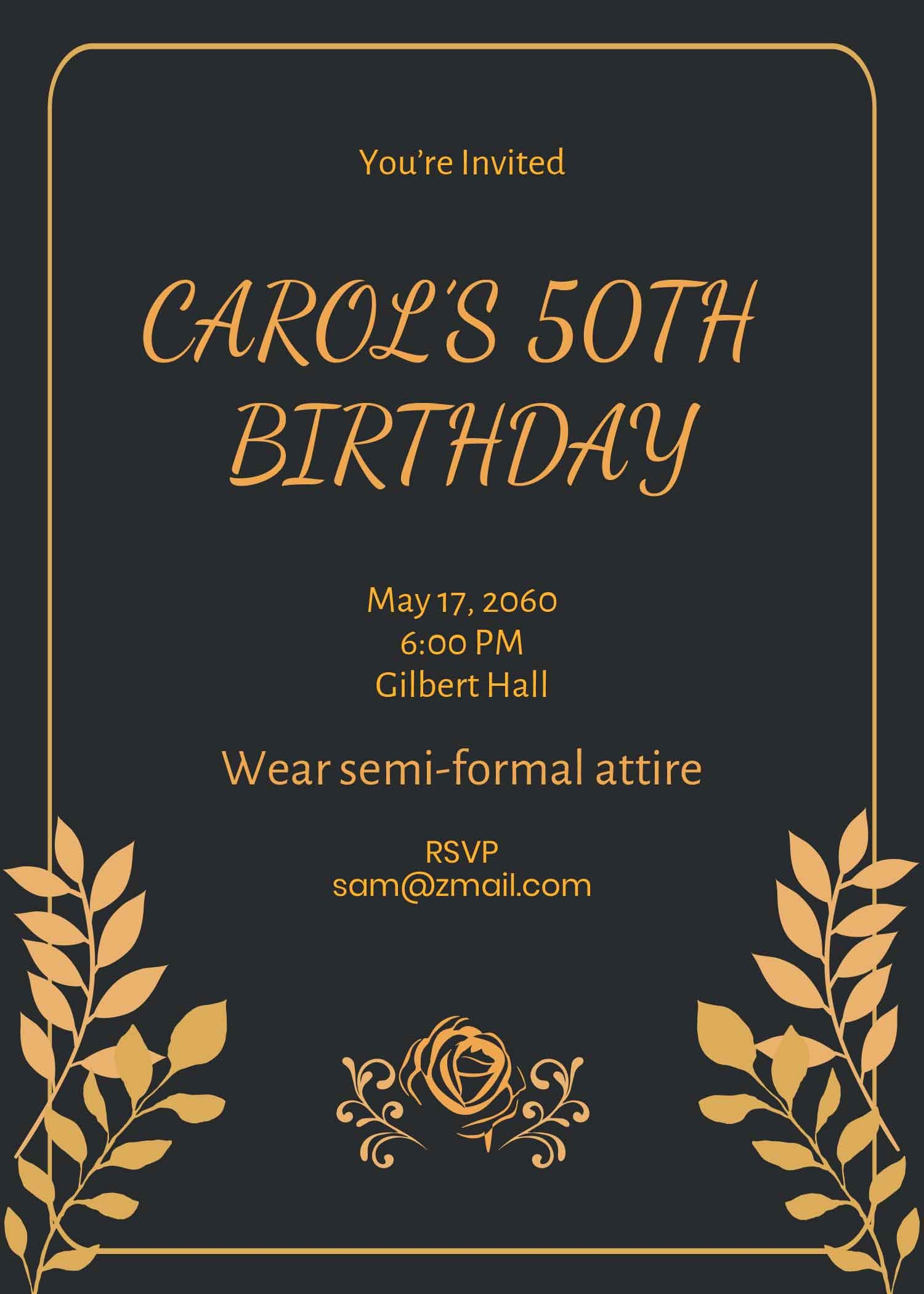FREE Birthday Invitation Template Download Word Google Docs PDF 
