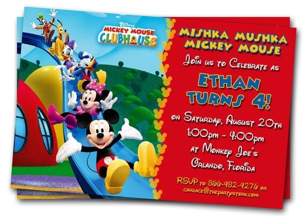 mickey mouse clubhouse templates invitation