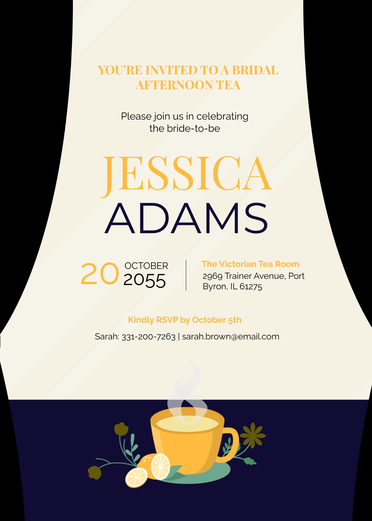 afternoon tea invitation template