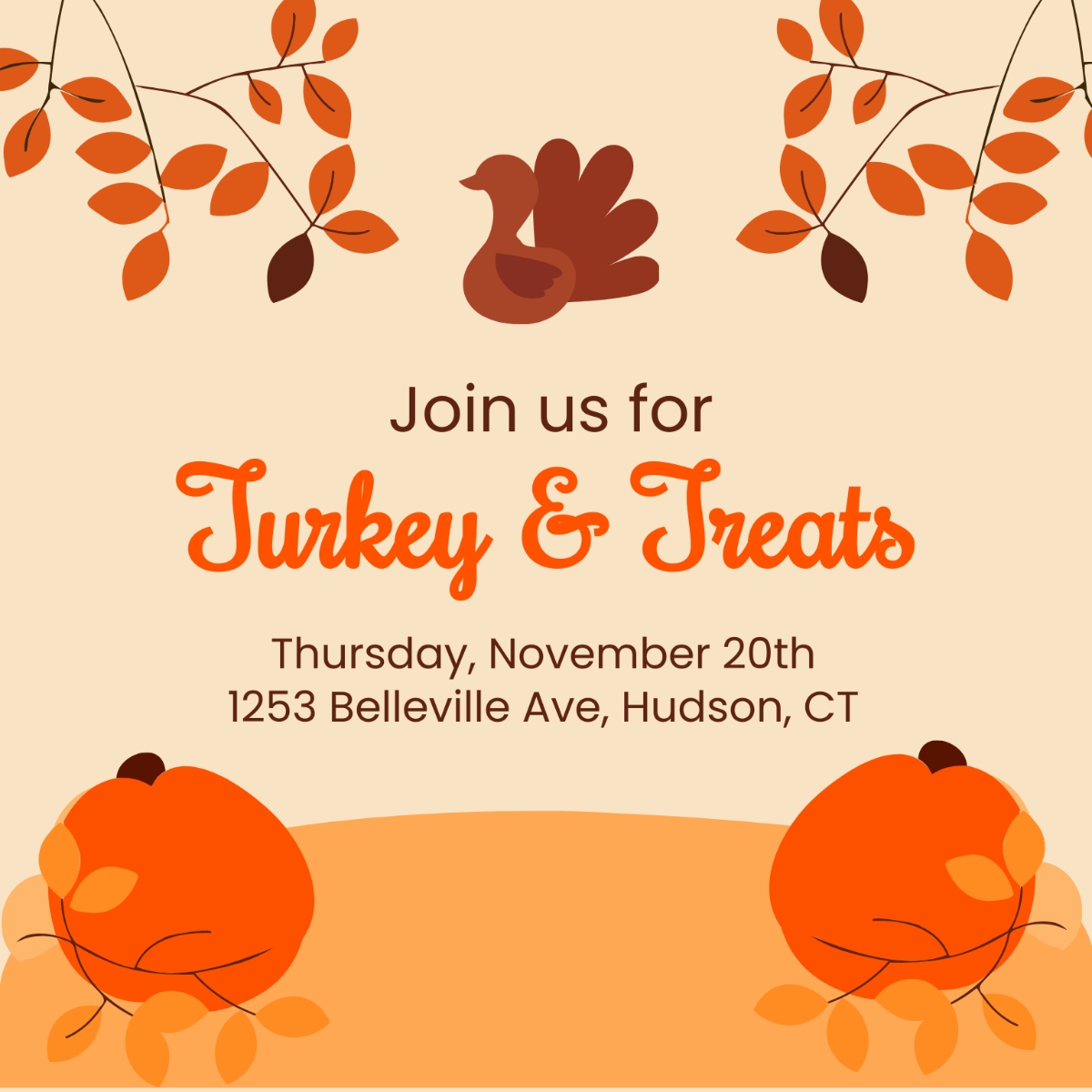thanksgiving day invitation template