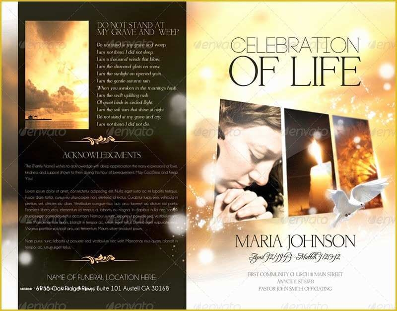 Free Celebration Of Life Program Template Of Inspirational Free 