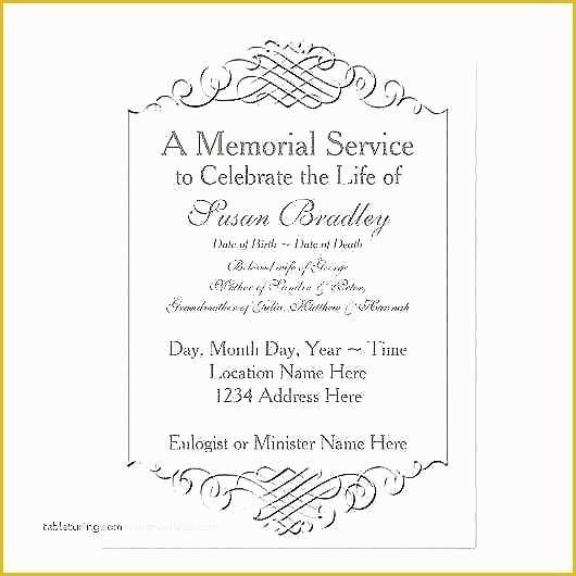 free printable celebration of life program template