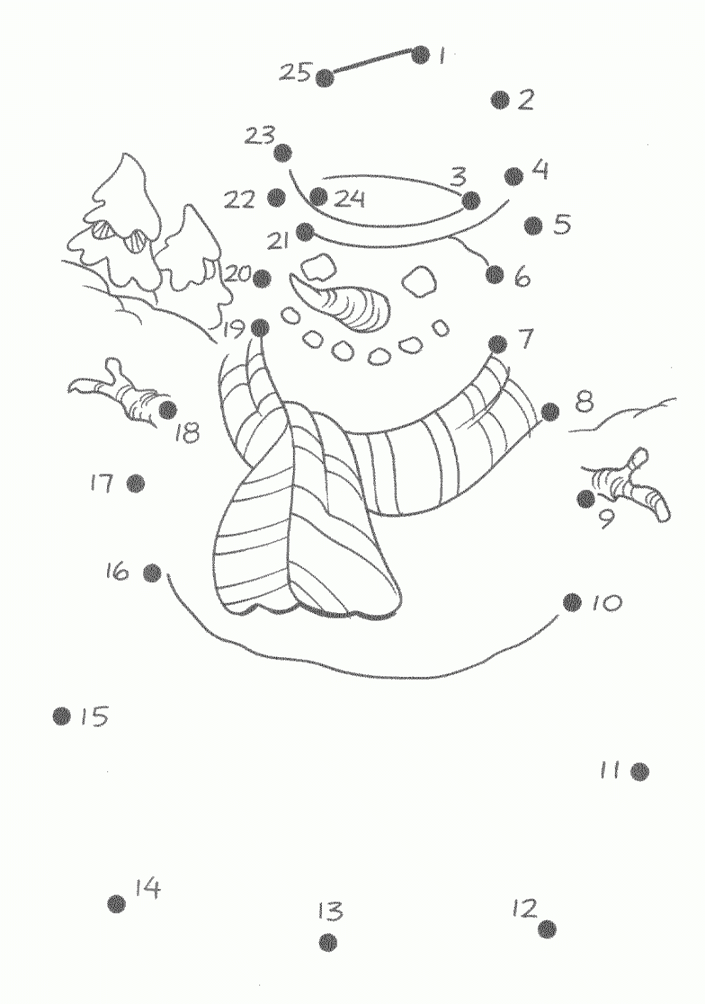 Free Christmas Dot To Dot Coloring Pages Coloring Home