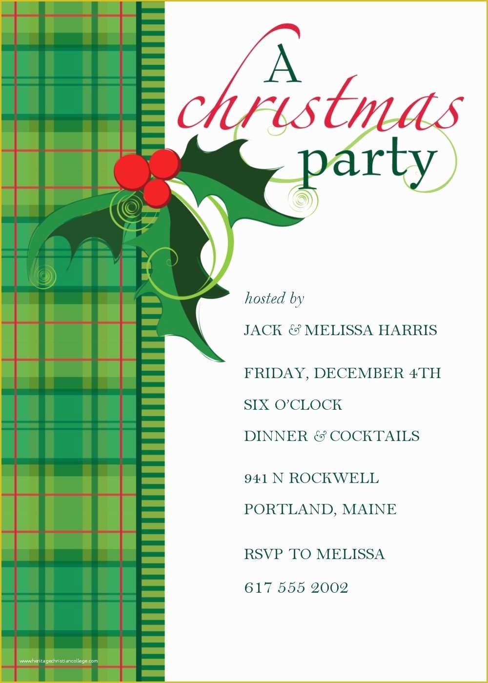 free christmas invitation templates to download
