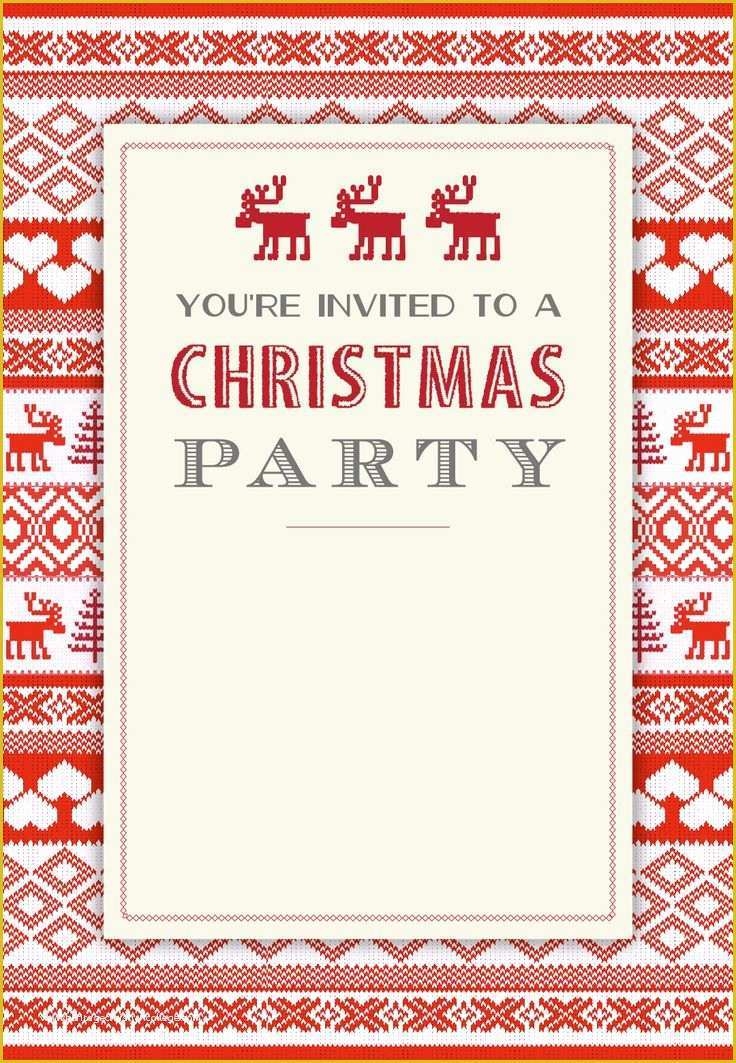 Free Christmas Invitation Templates Of Sweaters Pattern Free Printable 