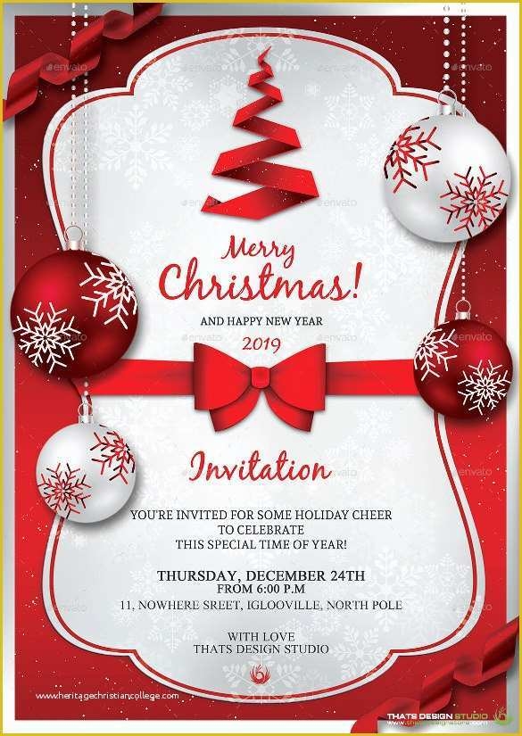 Free Christmas Invitation Templates Word Of Christmas Invitation 