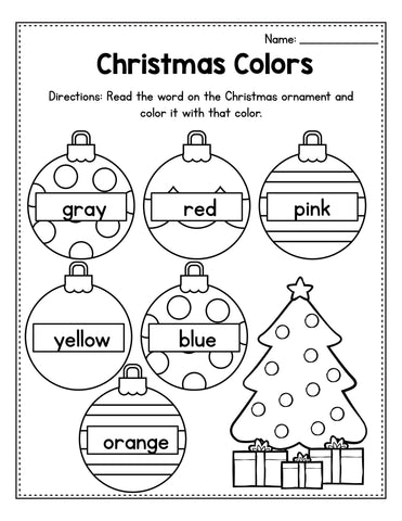 free printable christmas worksheets