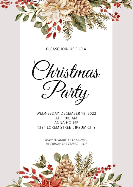 free word christmas invitation templates