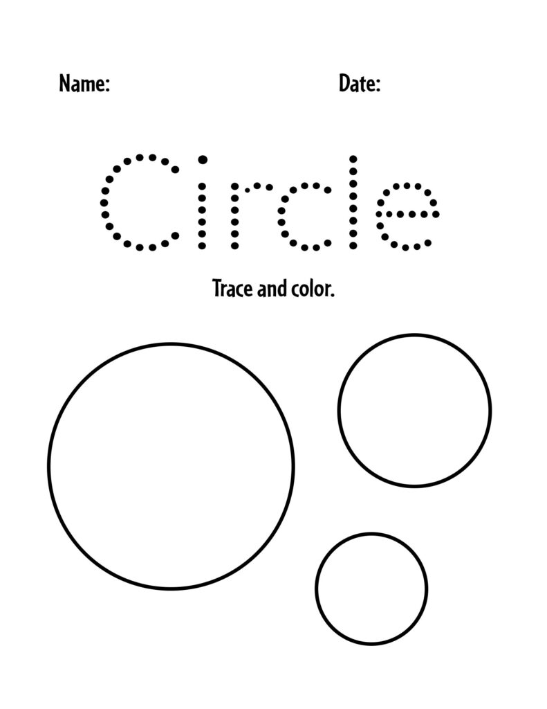 Free Circle Worksheets For Preschool The Hollydog Blog Worksheets