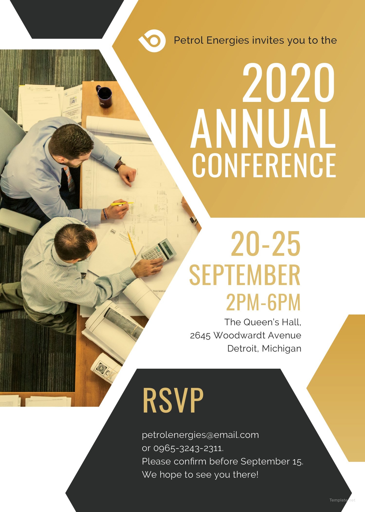 Free Conference Invitation Sample Template In MS Word Publisher 
