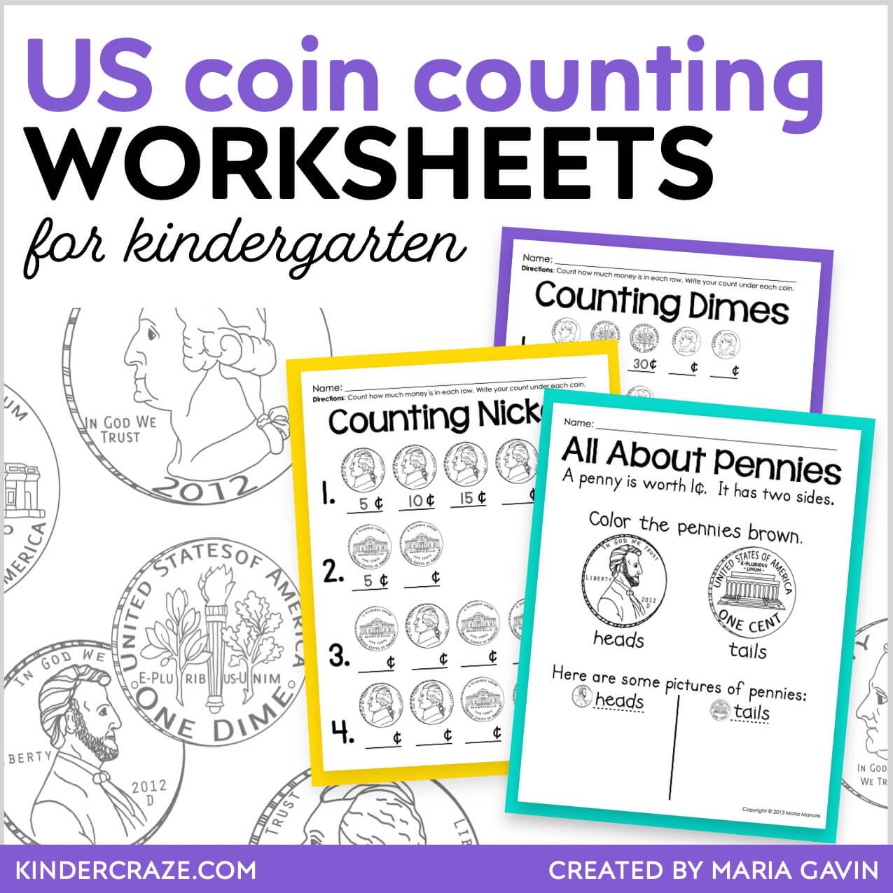 coin counting worksheet