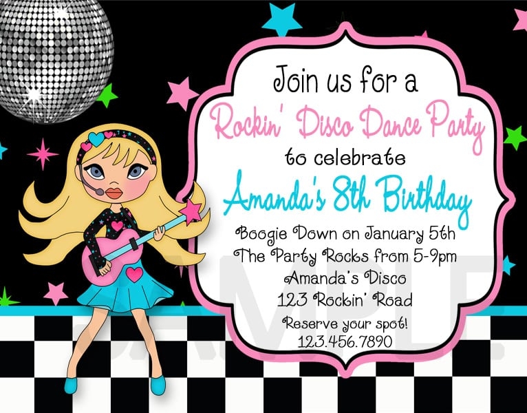 Free Disco Themed Invitation