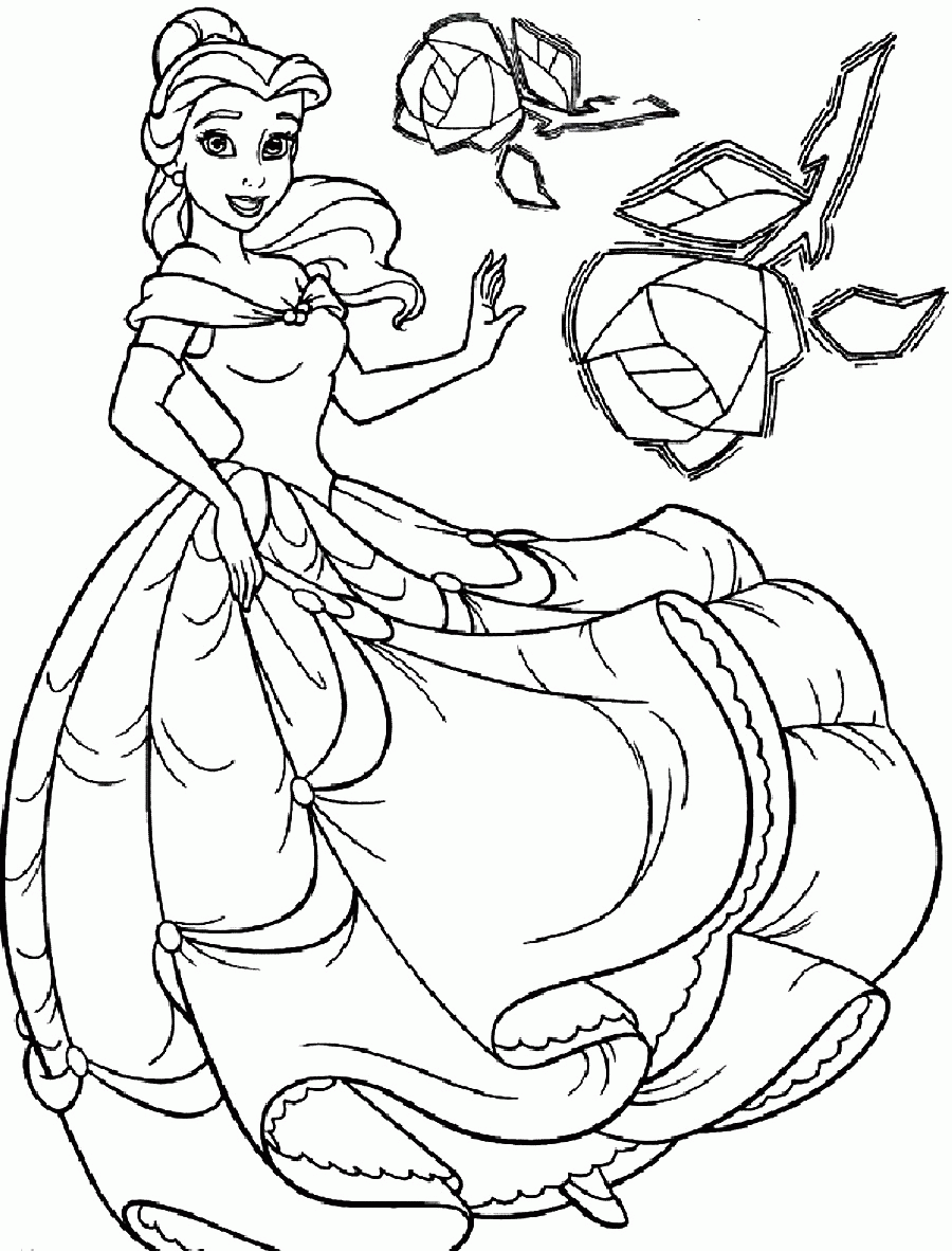 Coloring Pages Disney Belle