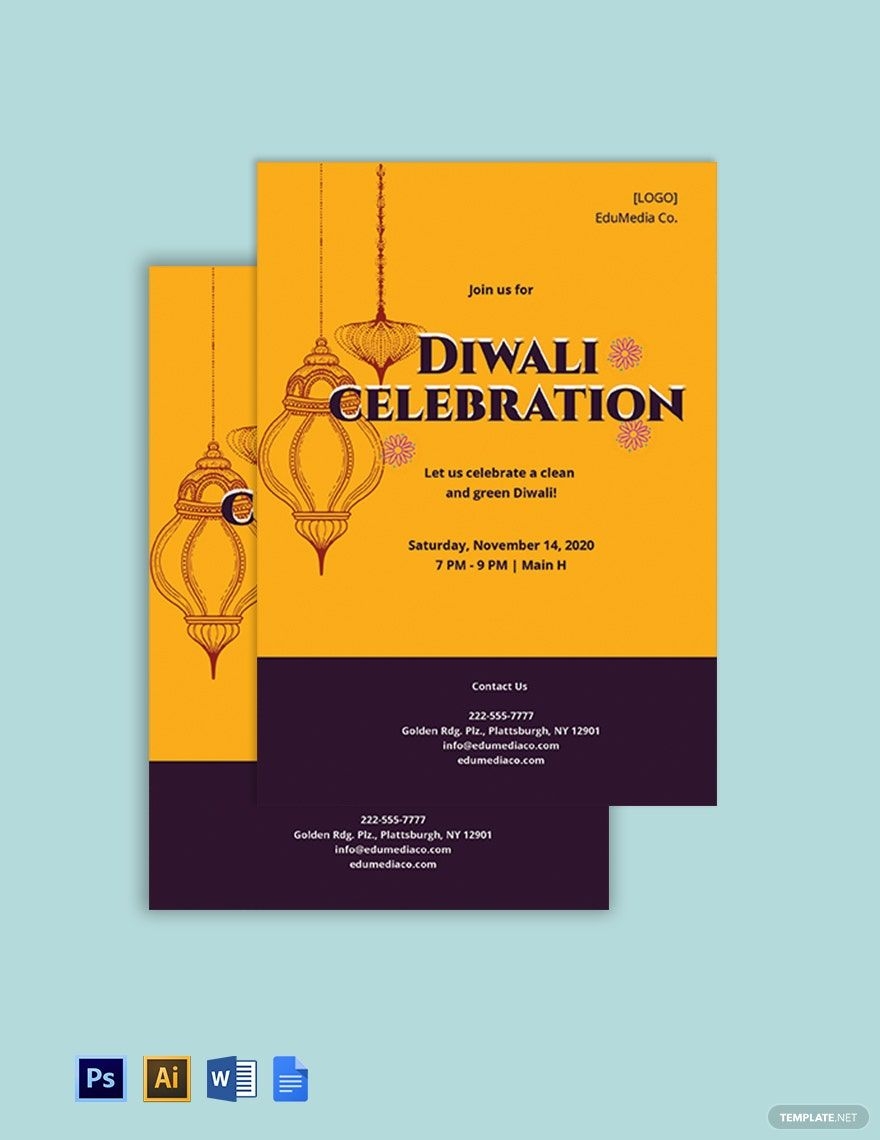 Free Diwali Invitation Template Download In Word PDF Illustrator