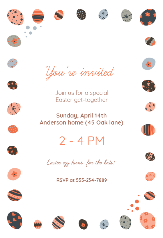 Free Easter Invite Template Content Calendar Template