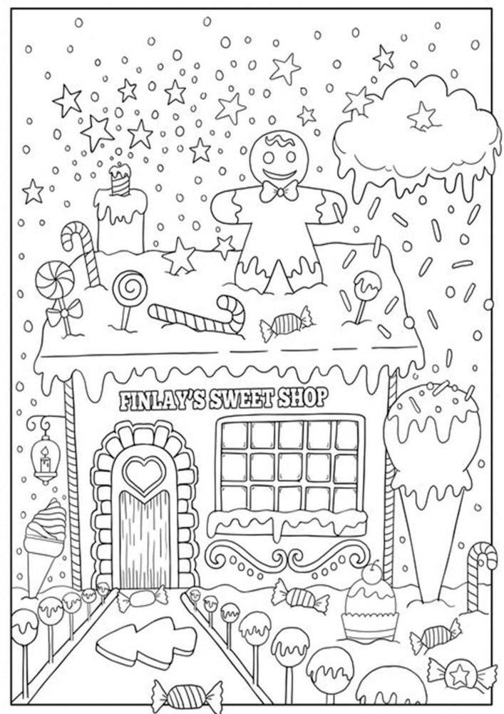 adult christmas coloring pages free