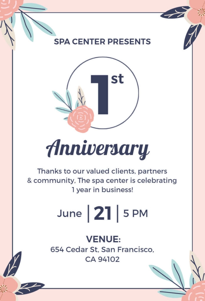 10th wedding anniversary invitation templates