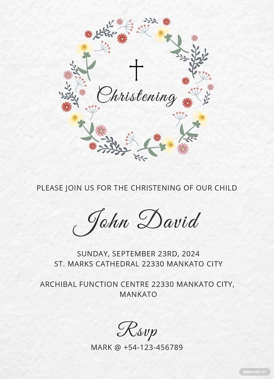 Free Editable Baptism Invitation Template Microsoft Word Portal Tutorials