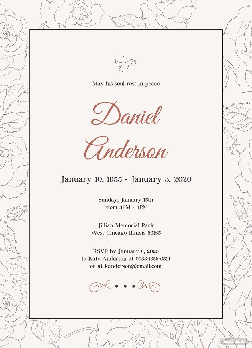 Free Editable Funeral Templates In Word To Download