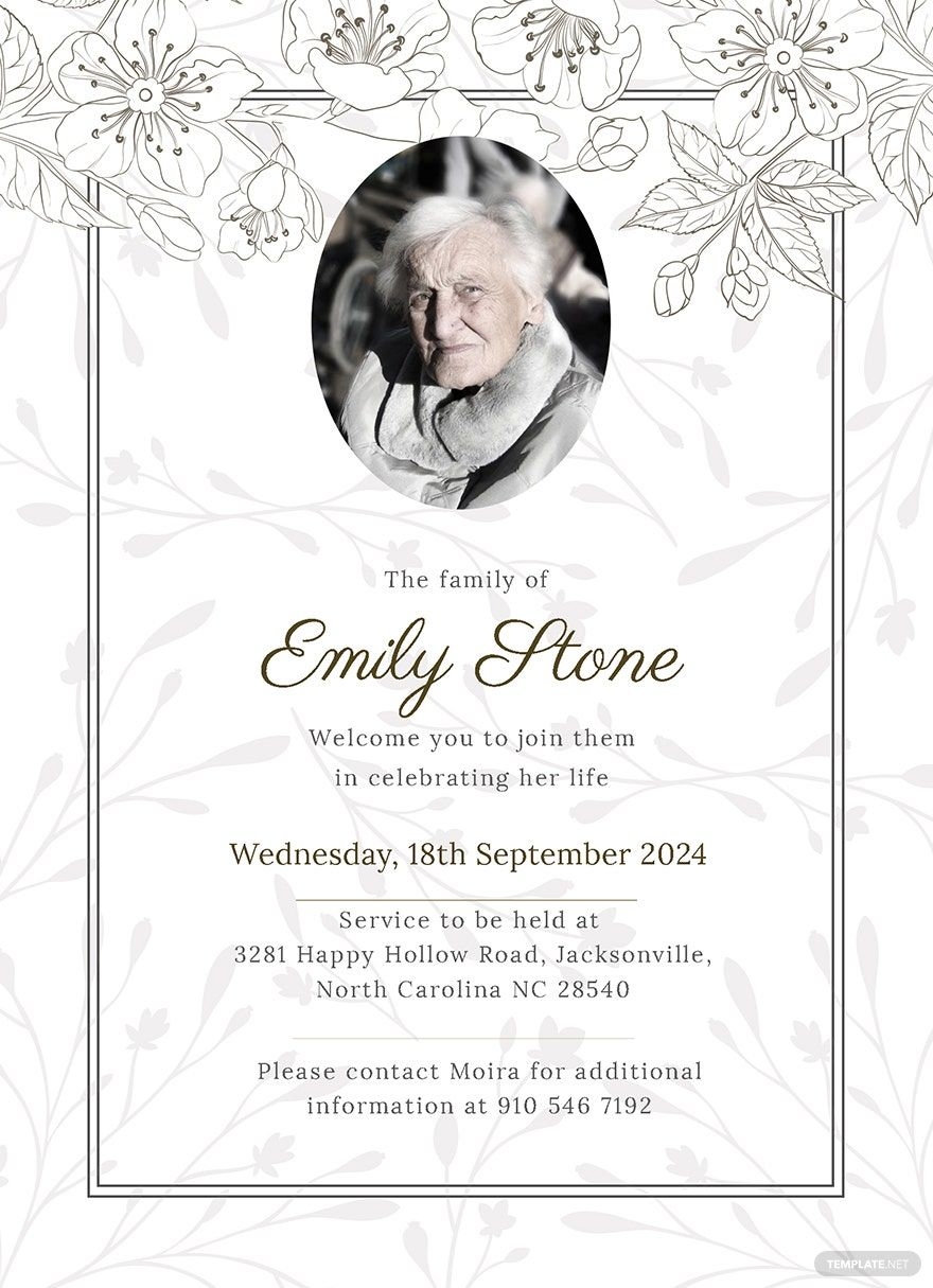 Free Editable Funeral Templates In Word To Download