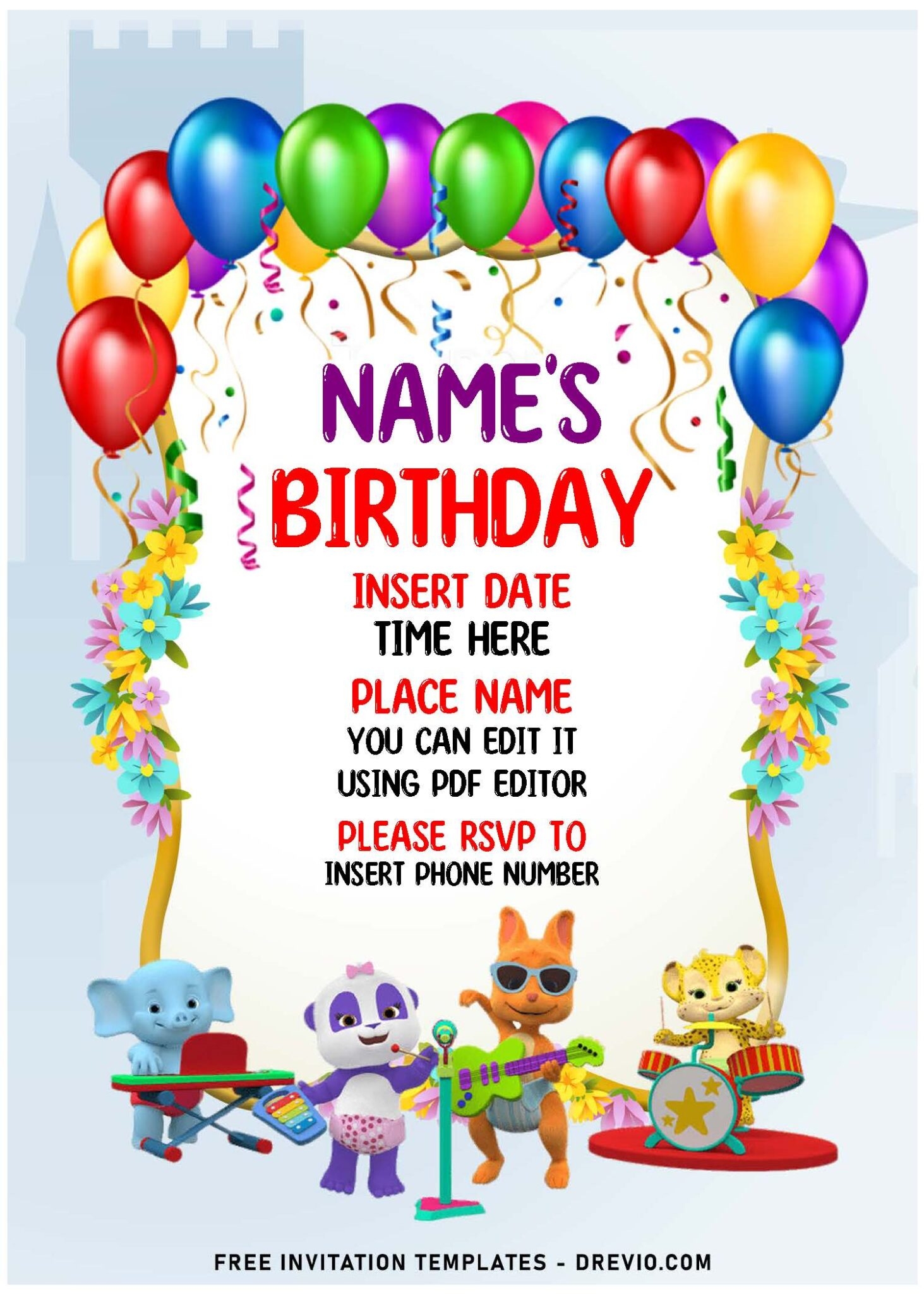 50's party invitation templates free