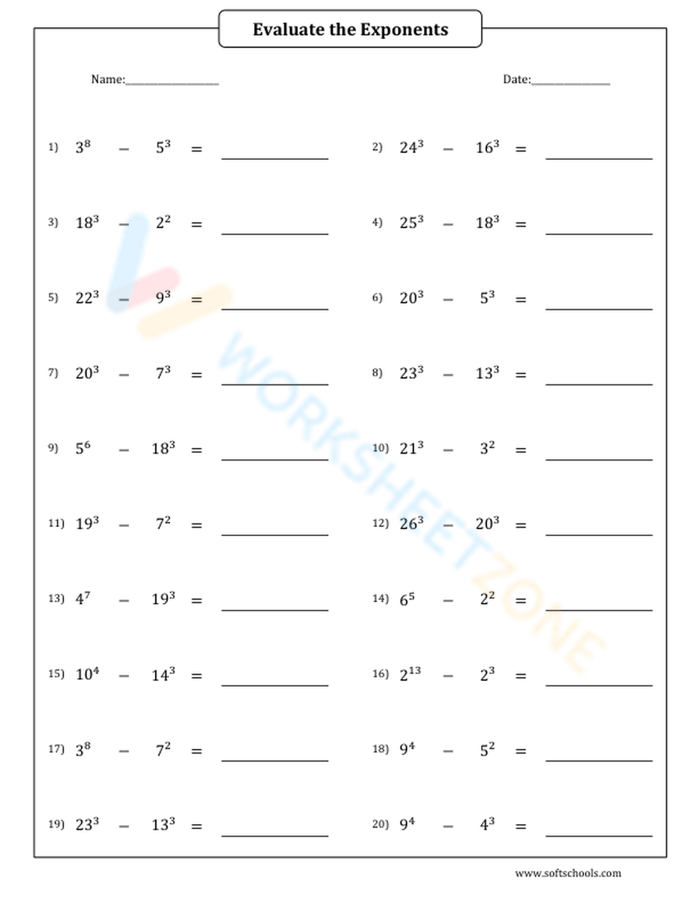 Free Exponents Worksheet 6th Grade Download Free Exponents Worksheet 