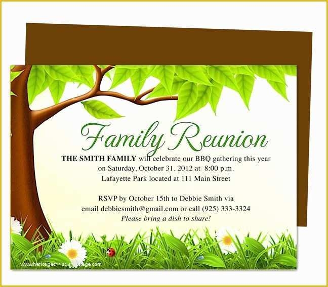 Free Family Reunion Website Template Of Family Tree Reunion Party