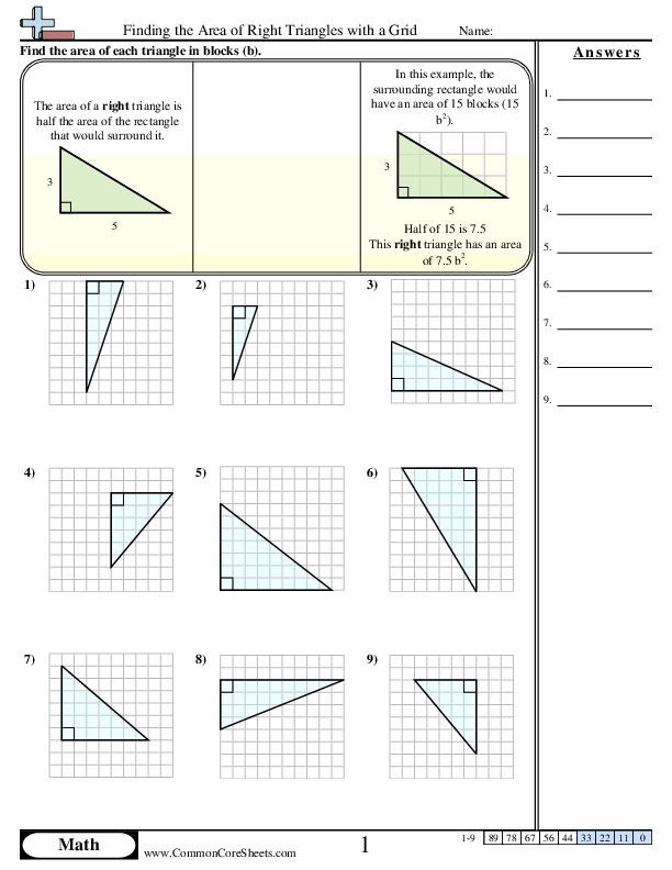 Free Finding Area Of Triangles Worksheet Download Free Finding Area Of 