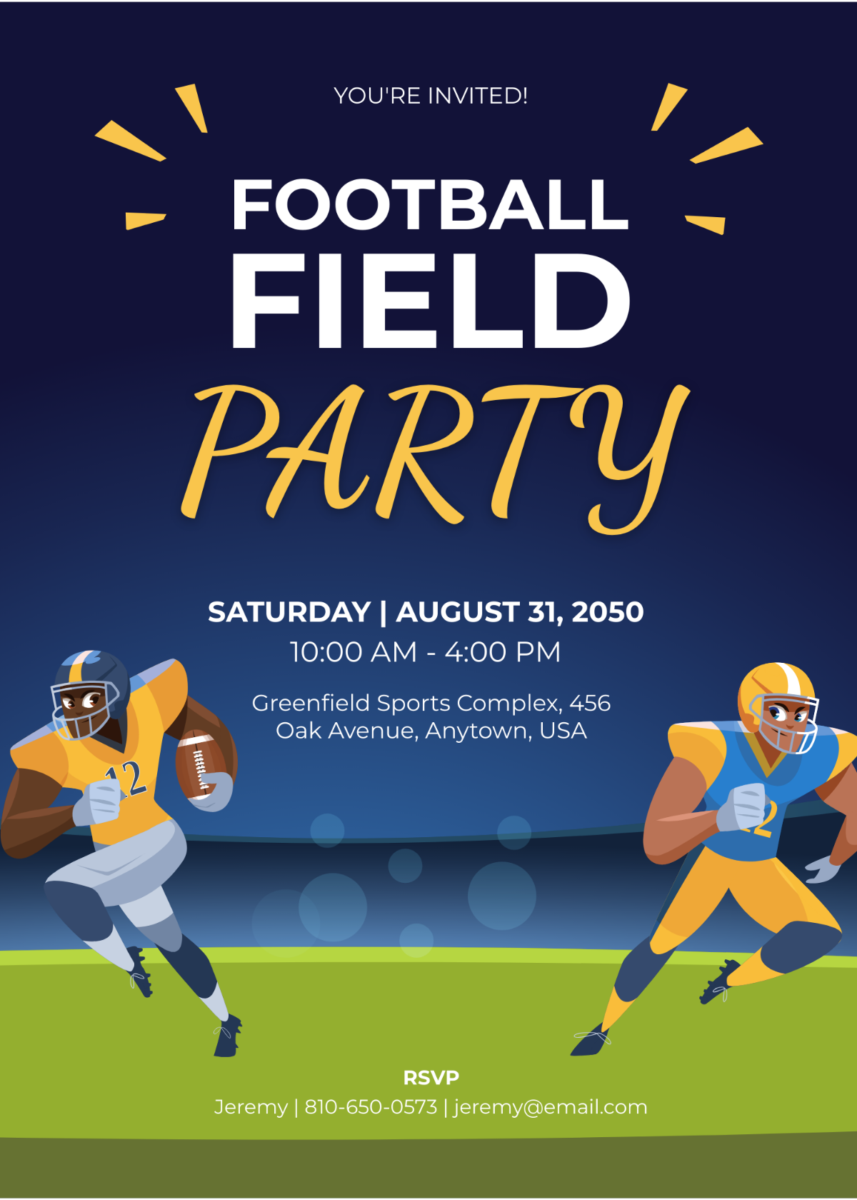 fantasy football invitation template
