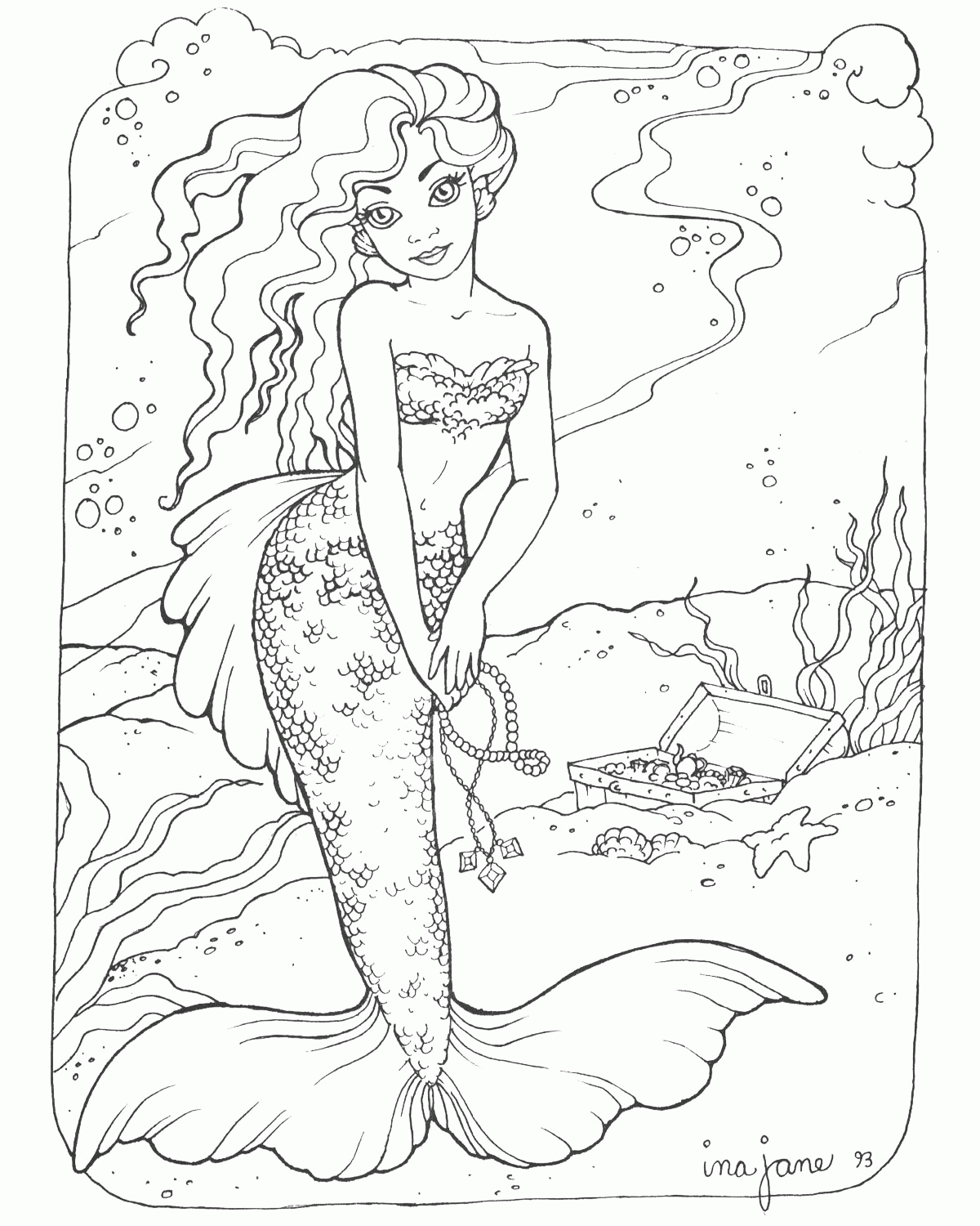 free printable coloring pages of mermaids