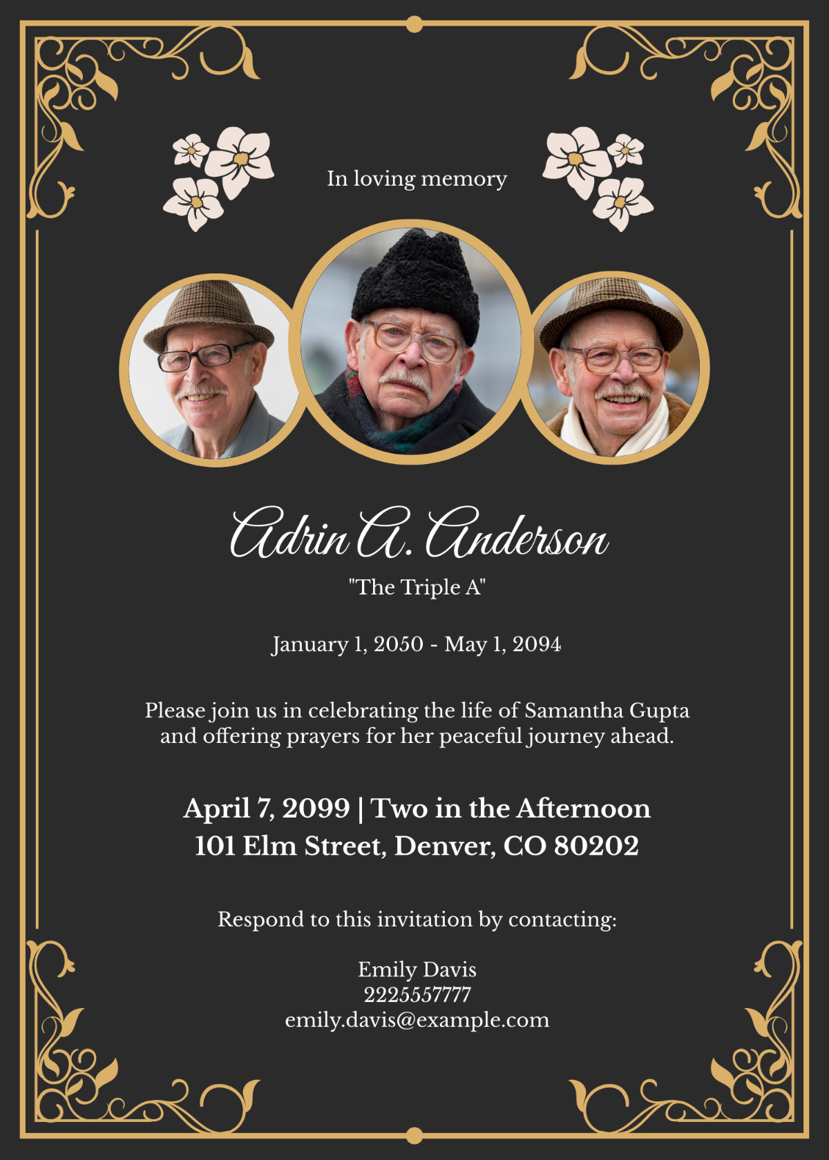 Free Funeral Invitation Templates Examples Edit Online Download 