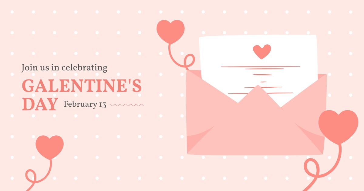 Free Galentine 39 s Day Invitation Facebook Post Template Edit Online 