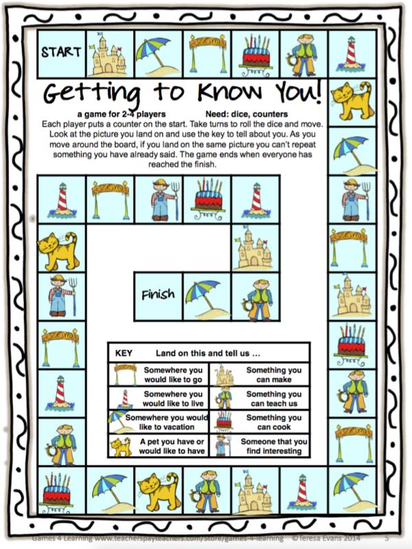 Free Games Print And Play English With Kids