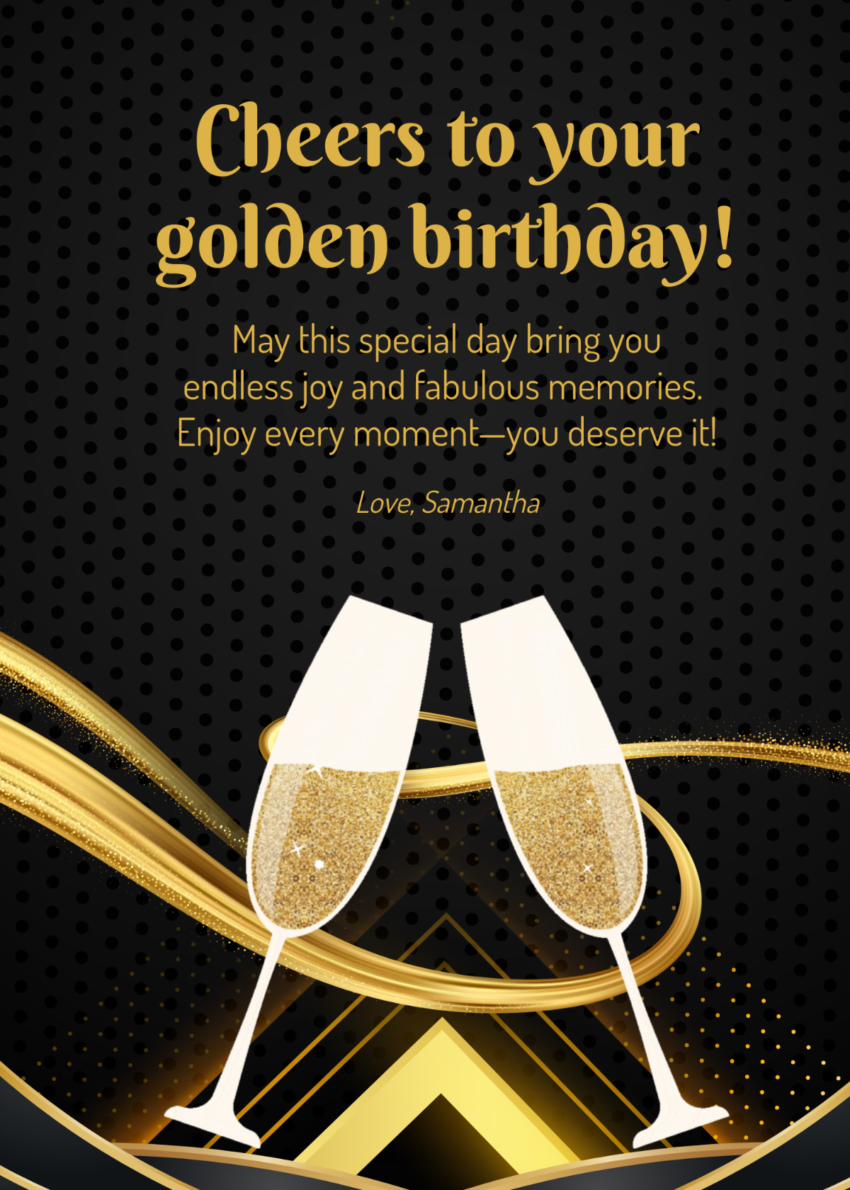 Free Golden Birthday Templates To Edit Online
