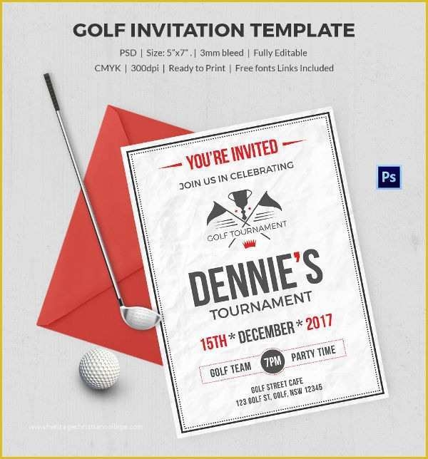 free golf invitation template